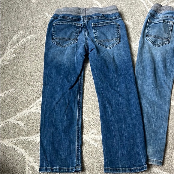 Cat & Jack Blue Denim Jeans with Gray Waistband - Picture 6 of 7